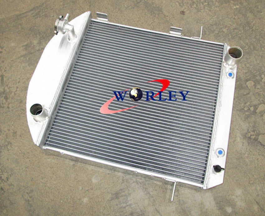 3 Row Aluminum Radiator + Fan for Ford Model T Chev Bucket Grill Shells (1924-1927)