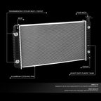 Aluminum Cooling Radiator DPI 1476 for Pontiac Trans Sport Lumina APV (1992–1995)