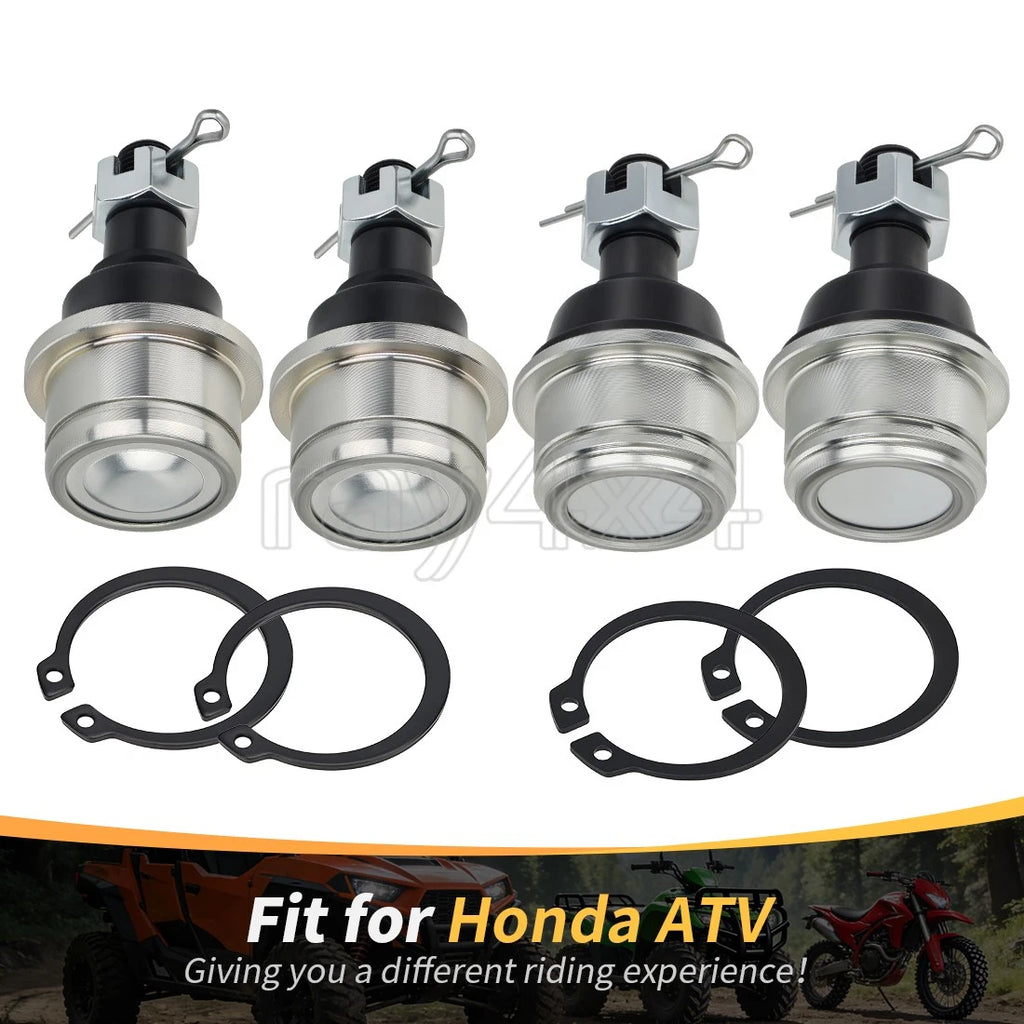 Set of 4 Upper & Lower Ball Joints for Honda Rancher TRX 350 400 420 (2000–2019)