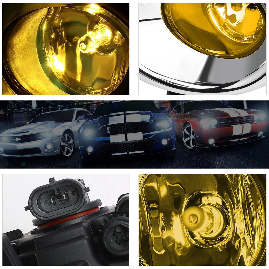 Front Bumper Fog Lights with Switch & Chrome Bezel for Pathfinder (2013–2016)