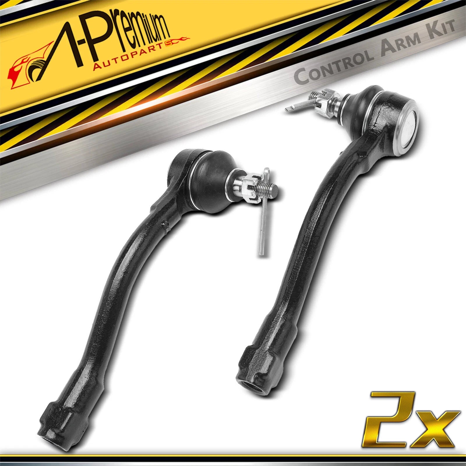 2X Tie Rod Ends for Kia Rio Rio5 (2006–2011)