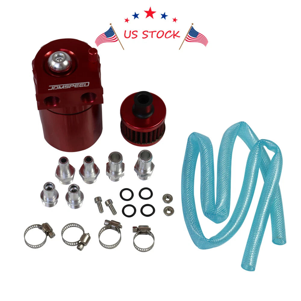 Oil Catch Can Tank & Filter Kit for Universal Applications (Aluminum)