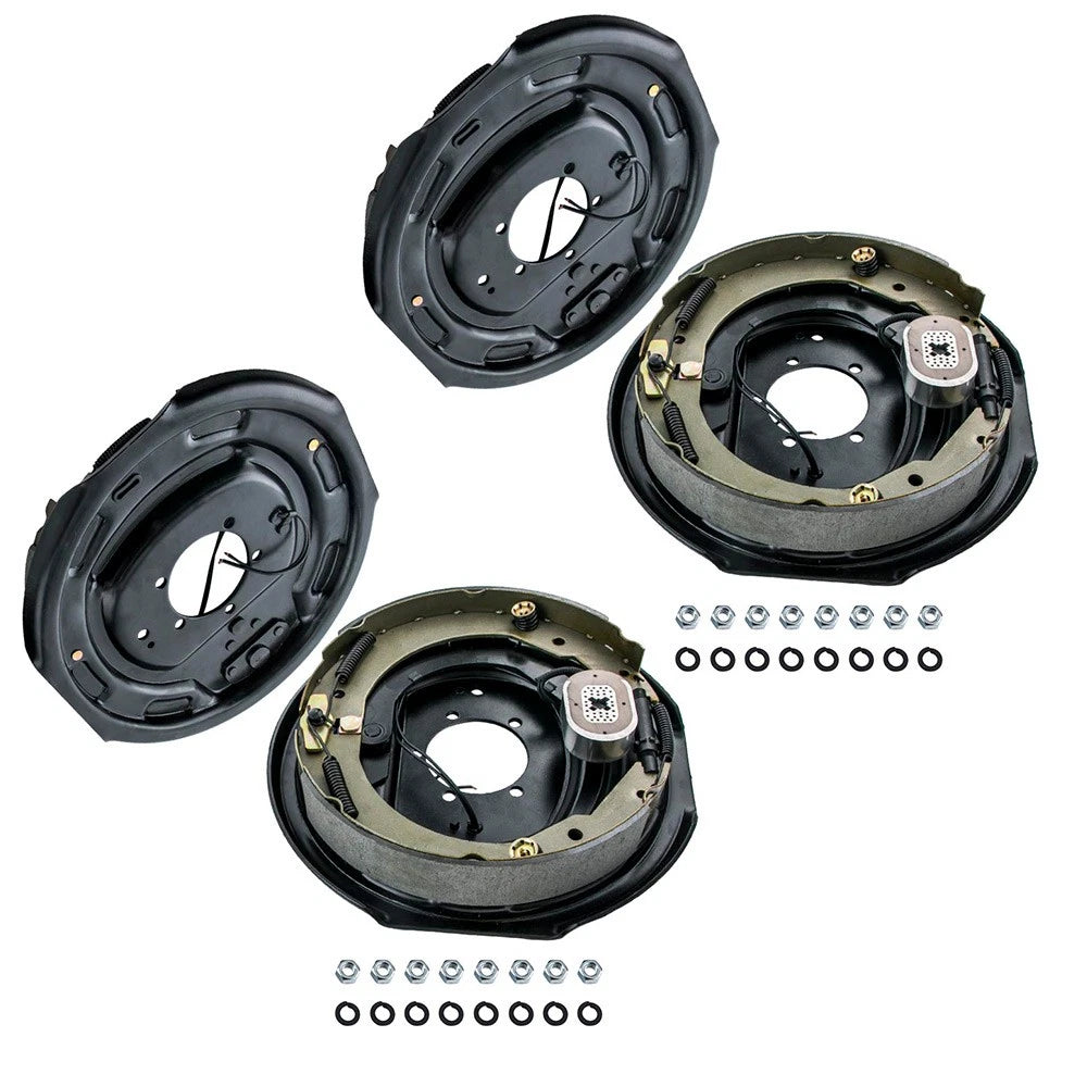 2 Pair Electric Trailer Brake Assembly for 7000 lbs Axle (Fits 12" x 2")