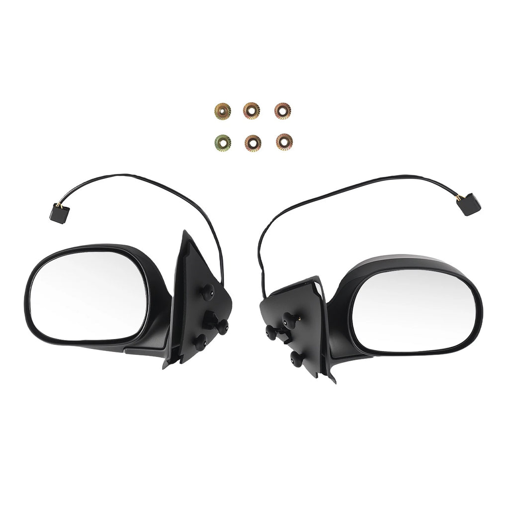 Chrome Mirror Pair for Ford F-150 F-250 (1998–2002) F85Z17682FAA Power Adjust