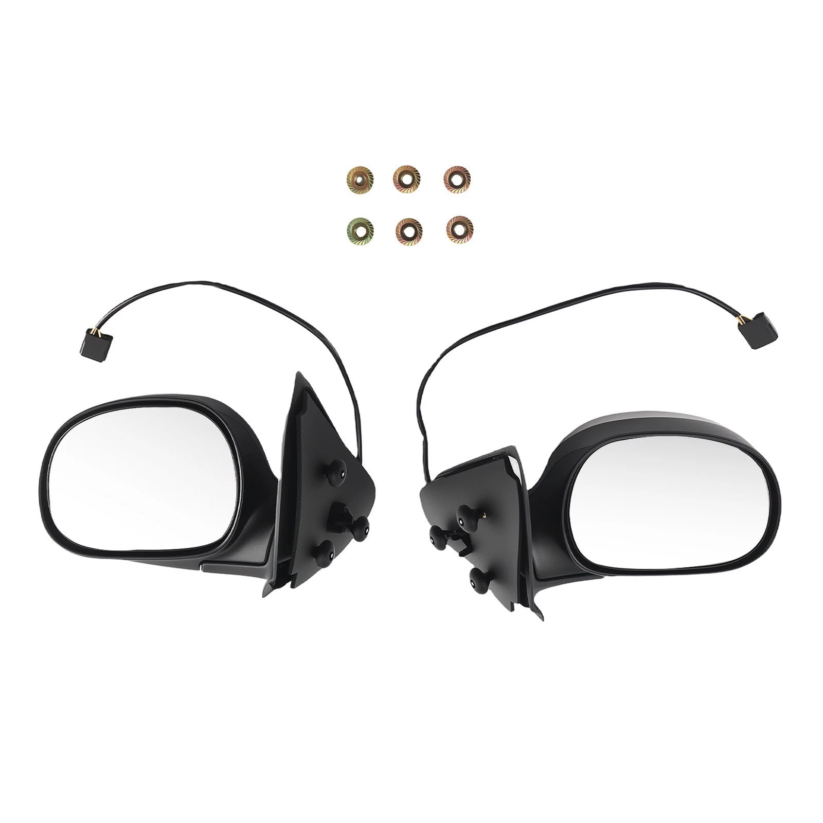 Chrome Mirror Pair for Ford F-150 F-250 (1998–2002) F85Z17682FAA Power Adjust