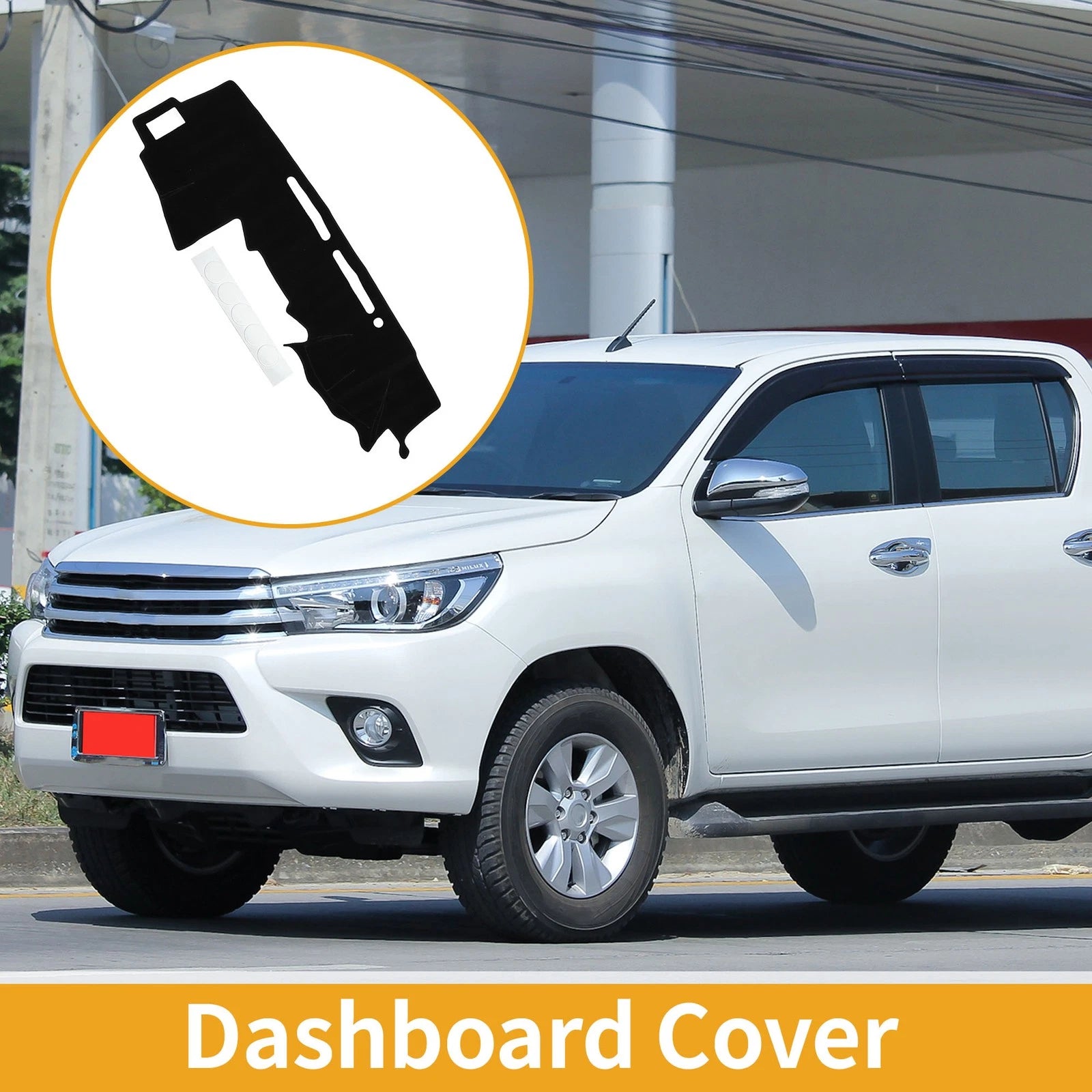 Dashboard Cover for Toyota Hilux 150 Series SR SR5 (2005–2015) Black