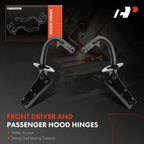 2Pcs Hood Hinge for Nissan Pathfinder D21 (1986-1995)