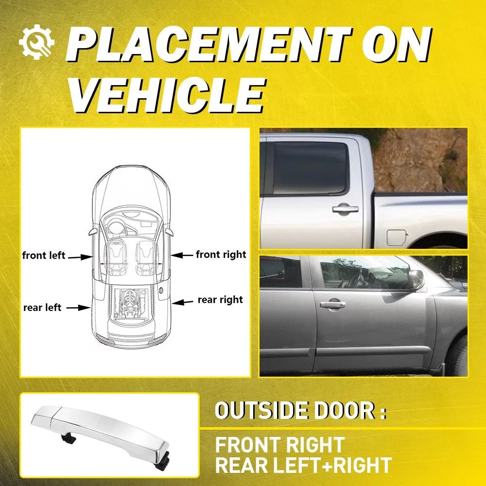 Chrome Exterior Door Handle for Nissan Titan (2004–2015) EPY