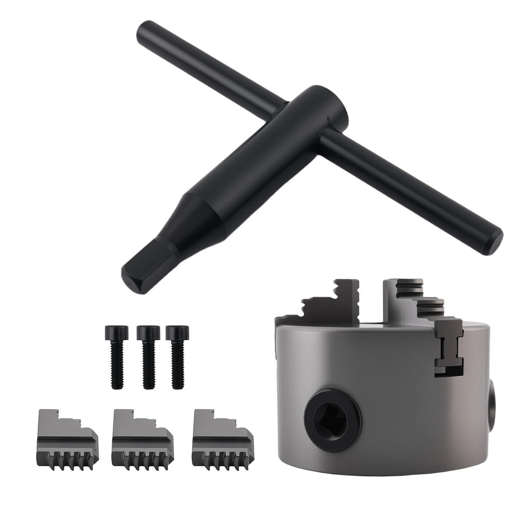 80mm 3 Jaw Self Centering Lathe Chuck K11-80 for Various Lathes (N/A)