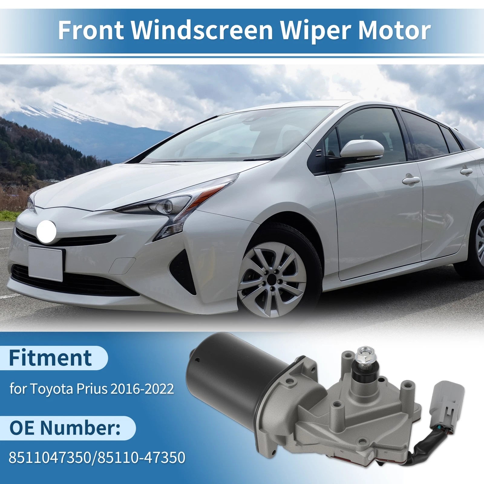Front Windscreen Wiper Motor for Toyota Prius (2016–2022) 5 Pin 8511047350