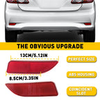 Set of 2 Rear Bumper Reflector Lights for Lexus CT 200h (2011–2013)
