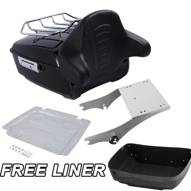 Trunk Backrest Top Rack Mount Plate for Harley Touring Glide (1997–2008)