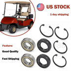 2 Kits Rear Axle Bearing & Seal for EZGO TXT RXV Medalist Marathon