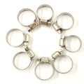 50pcs Adjustable Stainless Steel Drive Hose Clamps for Fuel Line (Universal)