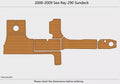 EVA Foam Cockpit Pads for Sea Ray 290 Sundeck (2008–2009)