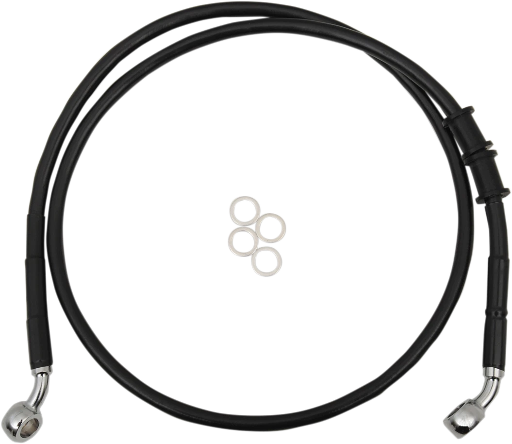Front Brake Line +4" Black for Harley-Davidson XL 614772-4BLK