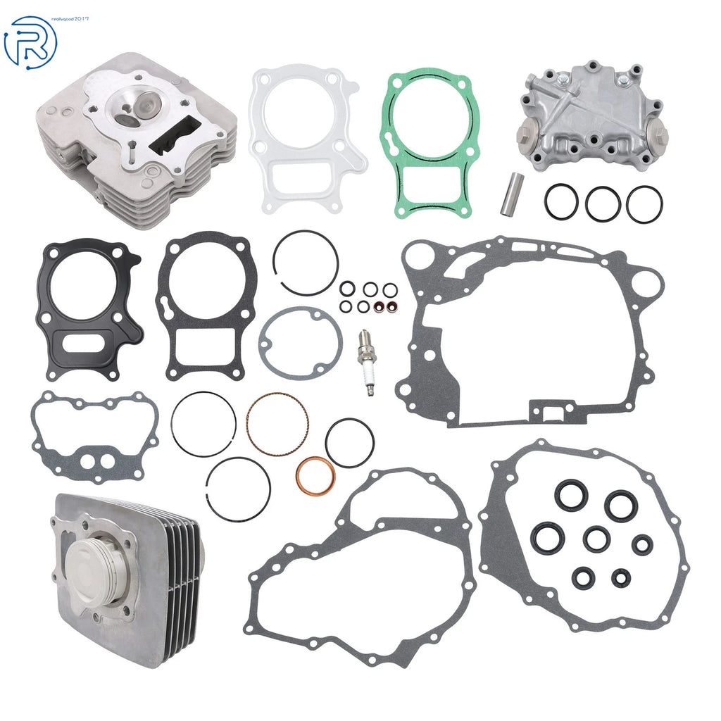 Cylinder Head Cover + Cylinder Sleeve + Overhaul Gasket for Honda SporTrax TRX250EX (2001–2006)