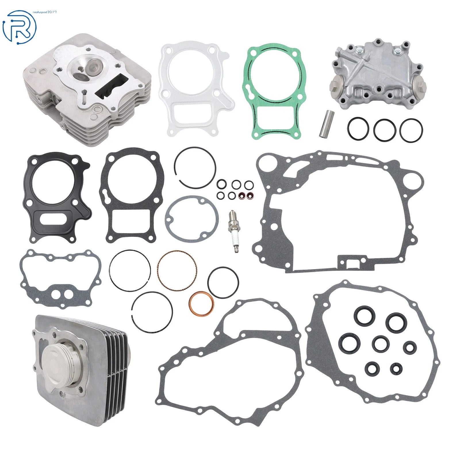 Cylinder Head Cover + Cylinder Sleeve + Overhaul Gasket for Honda SporTrax TRX250EX (2001–2006)