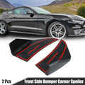 2pcs Front Side Bumper Corner Spoiler for Ford Mustang (2015–2020) Black