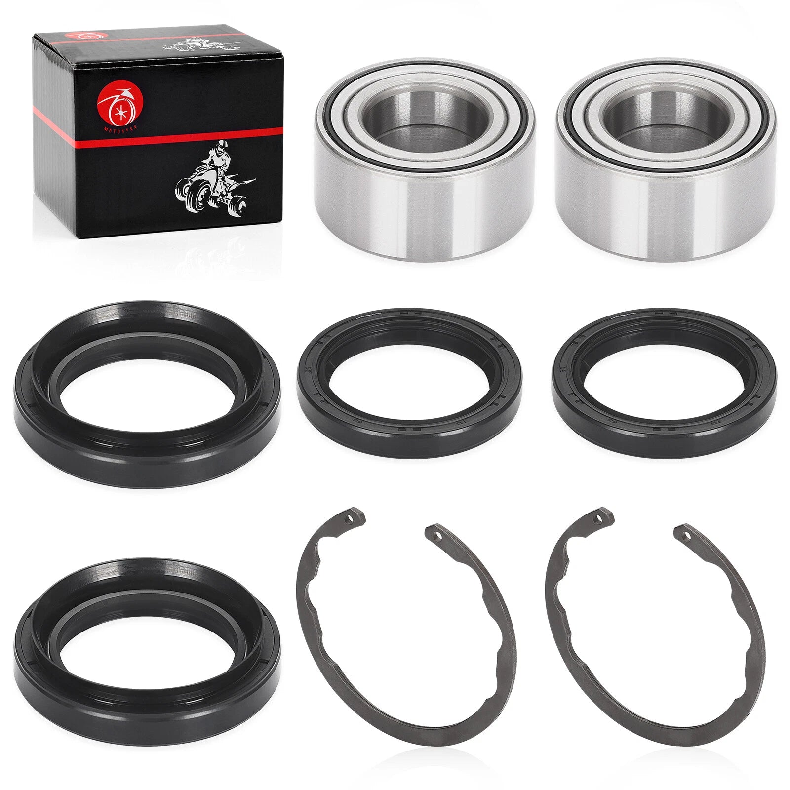 Front Wheel Bearings Seals for Kawasaki Bayou KLF300 KLF400 Prairie KVF300 KVF400
