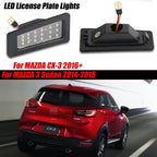 2X White LED License Plate Light for Mazda 3 (2014–2018) & CX-3 (2016–up)
