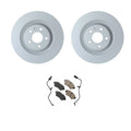 Set of 2 Rear Rotors & Akebono Euro Disc Brake Pad Kit for Audi A6 allroad Q5 PHEV (2013–2020)