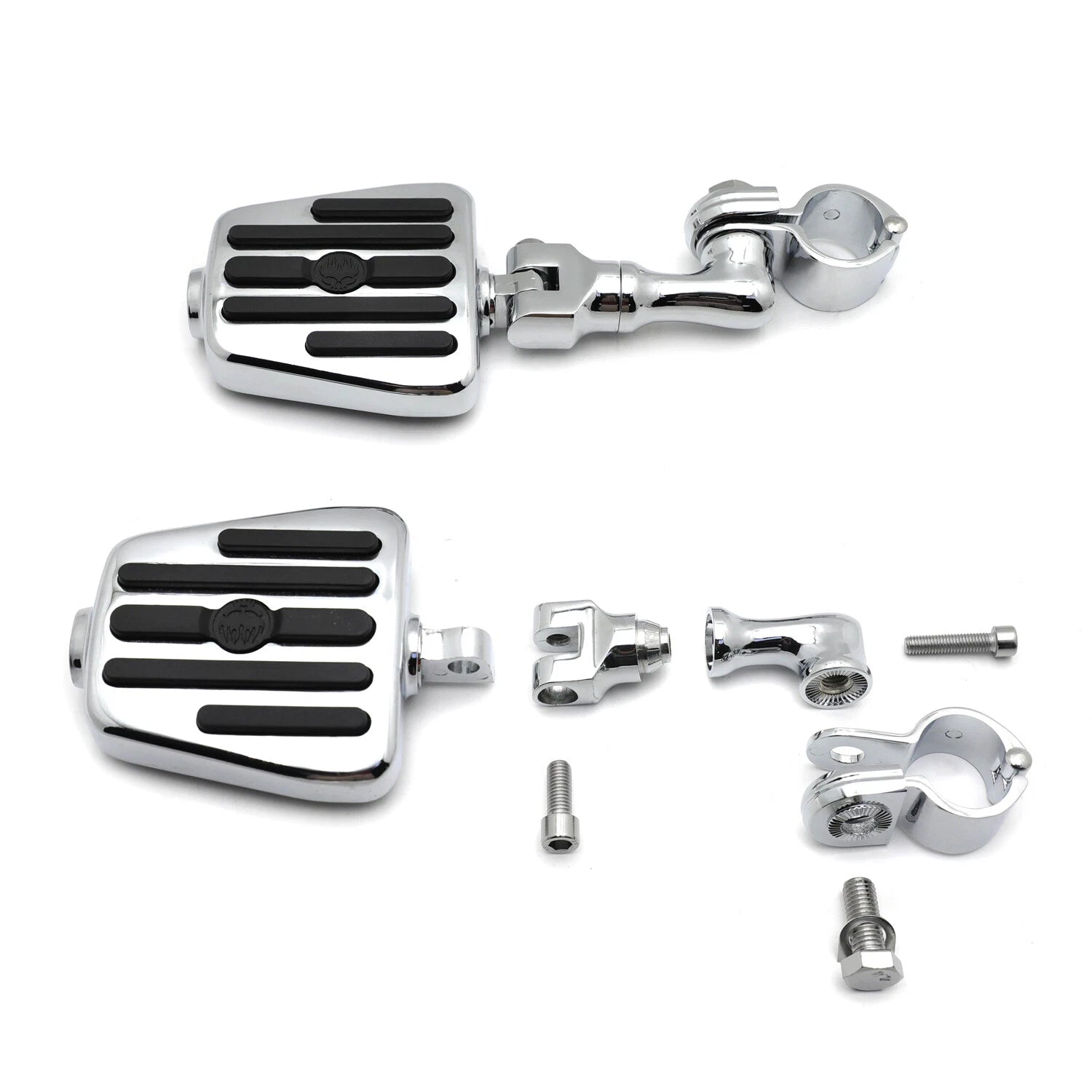 Chrome Furious Flame 3" Stem 1.25" Foot Peg for Honda Shadow Harley Road King