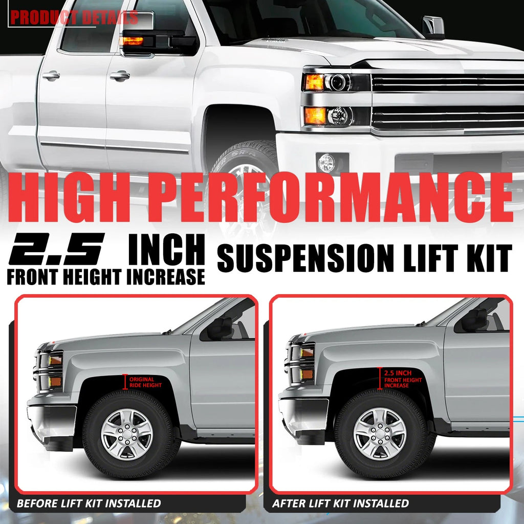 2X Front Leveling Lift Spacers for Silverado/Sierra 1500 (2007–2022)