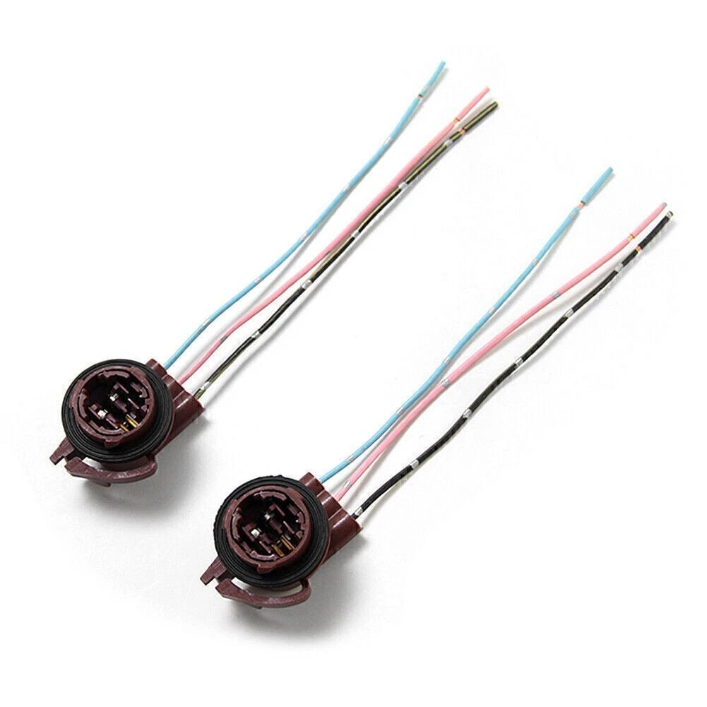 2X 3157 4757 Bulb Sockets Brake Turn Signal Light Harness Connectors