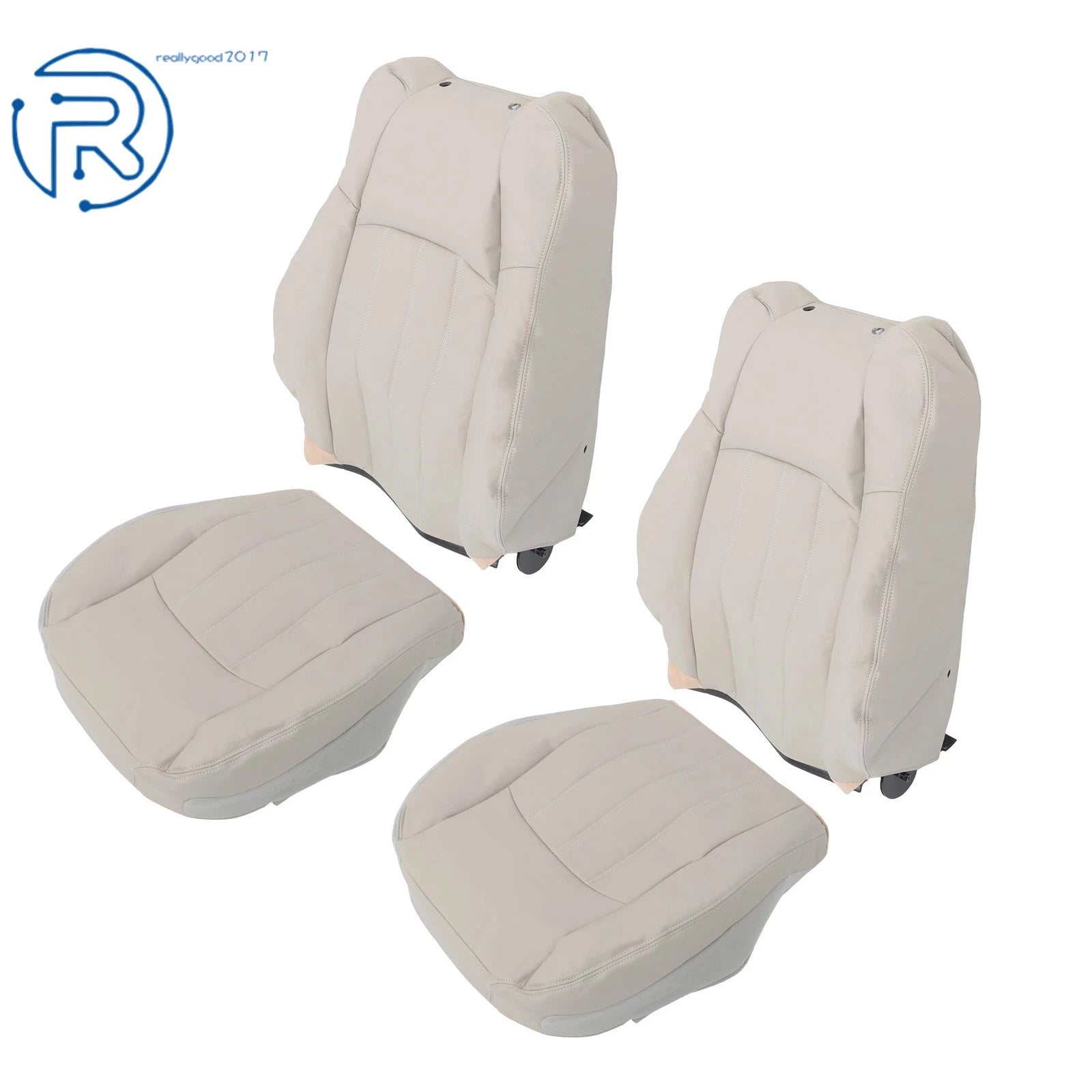 4X Leather Seat Covers for Chrysler 300C (2005–2010) - Gray