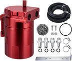 Baffled Oil Catch Can Reservoir Tank Kit for Universal (300ml)