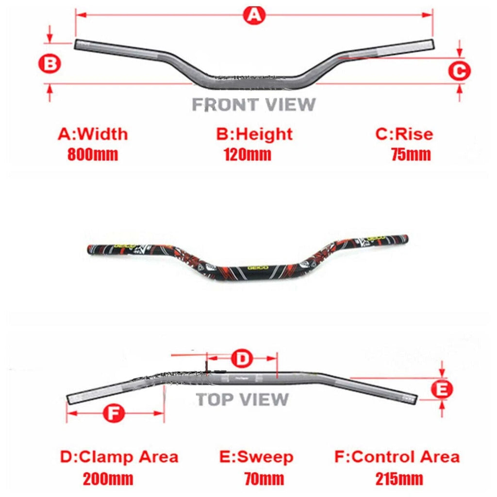 1 1/8 Pro Fat Bars for Dirt Pit Bike Motorcycle (28MM)