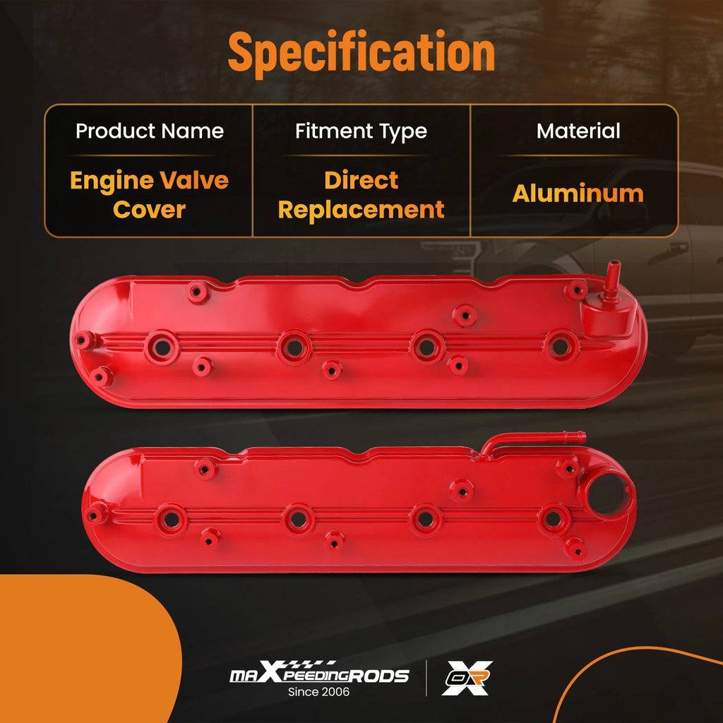 2PCS Valve Cover Set for Chevy Express Suburban GMC Yukon Cadillac (2009–2020) V8