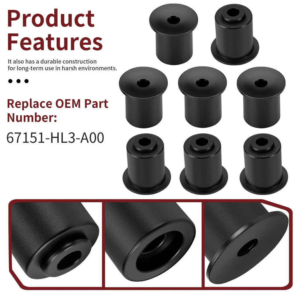 8pcs Front + Rear Door Bushings Set for Honda Pioneer (2015–2022)