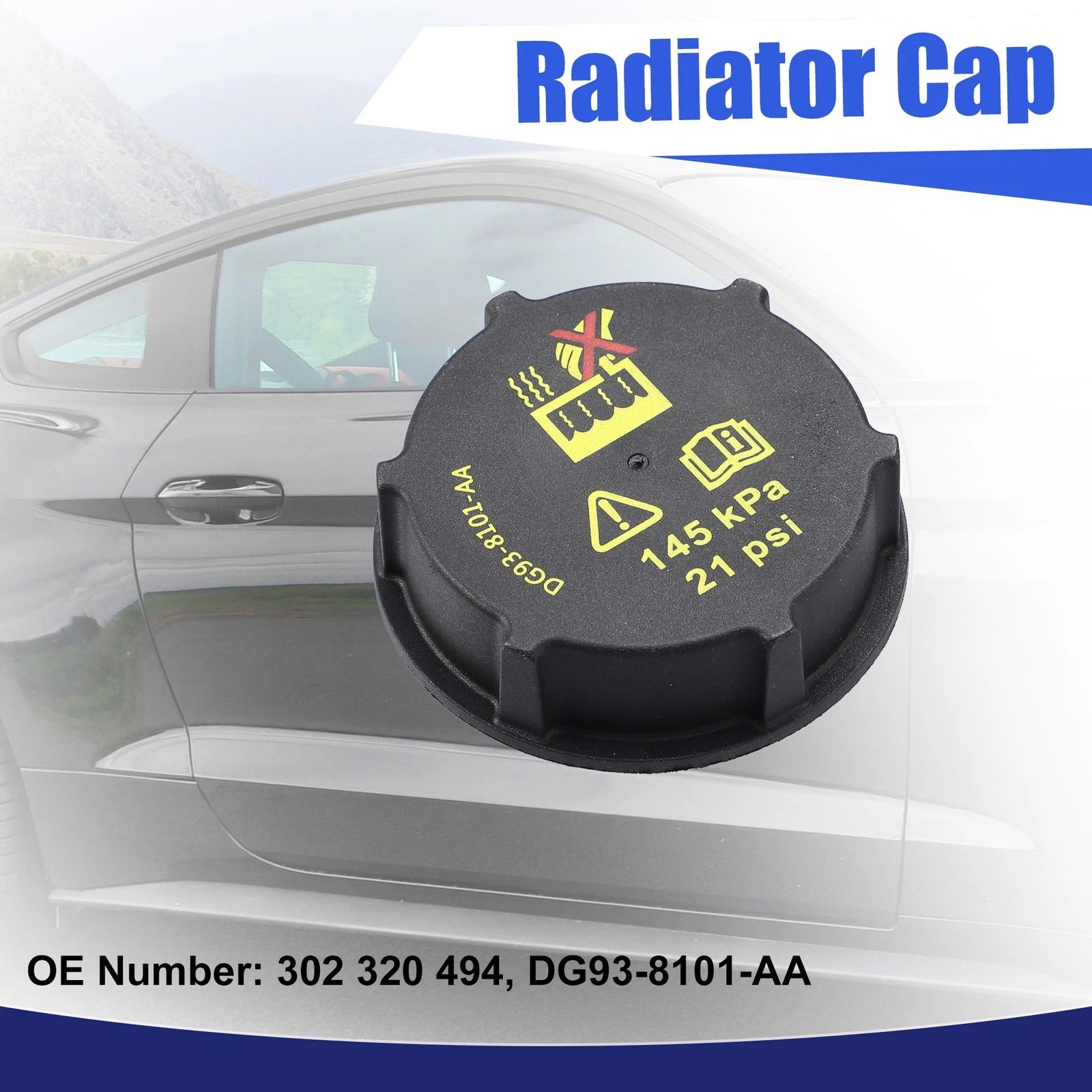 Radiator Cap Cover for Ford Mustang (302, 320, 494, DG93-8101-AA)