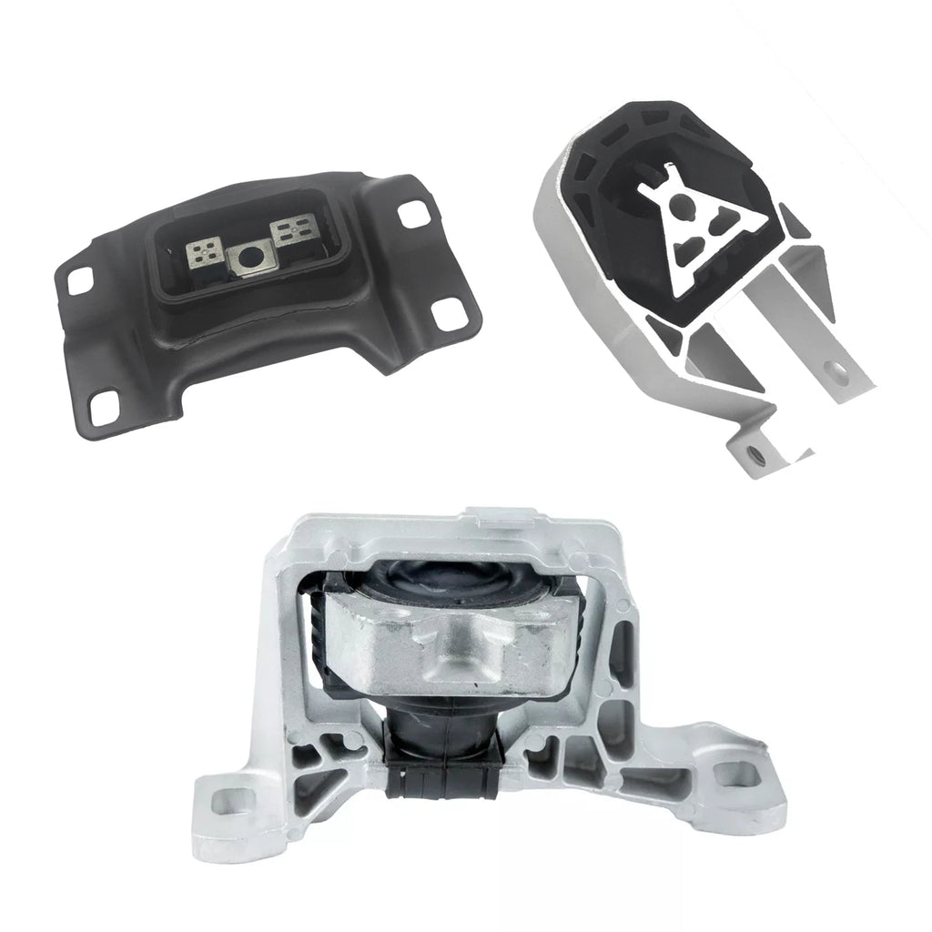 Set of 3 Engine and Transmission Mounts for Ford Focus (2012–2018)