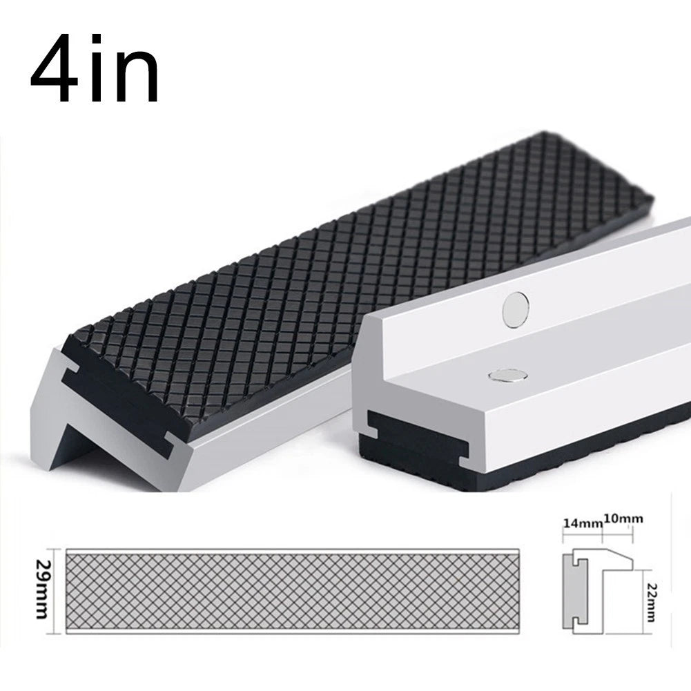 Set of 2 Magnetic Soft Jaw Rubber Pads for 38 Inch Metal Vise Tools