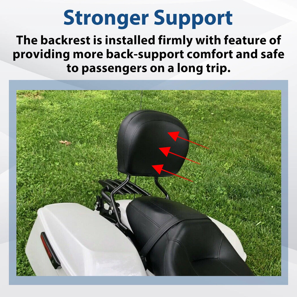 Passenger Backrest Sissy Bar + Docking Hardware Kit for Harley Road Glide (2014–2024)
