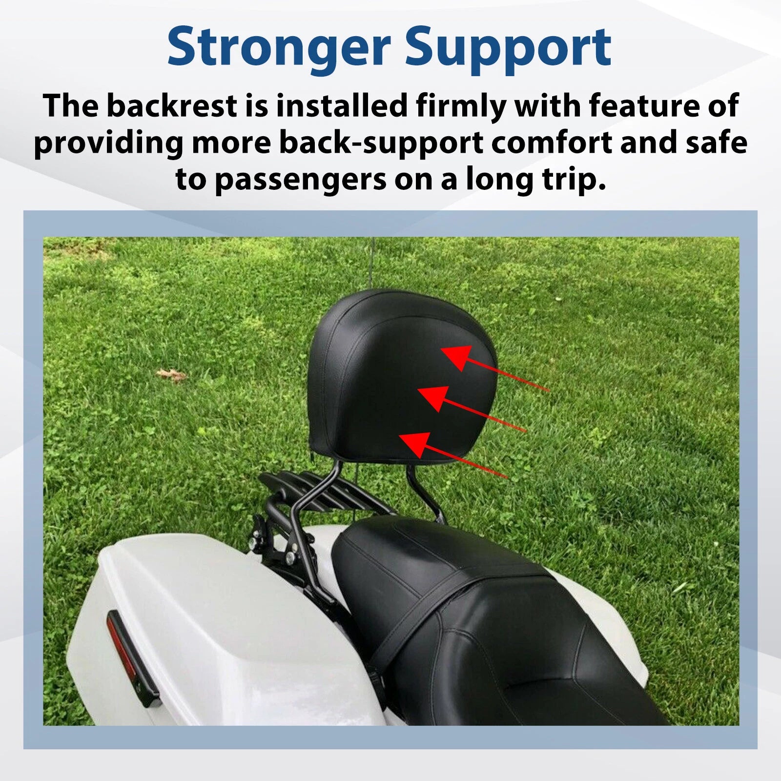 Passenger Backrest Sissy Bar + Docking Hardware Kit for Harley Road Glide (2014–2024)