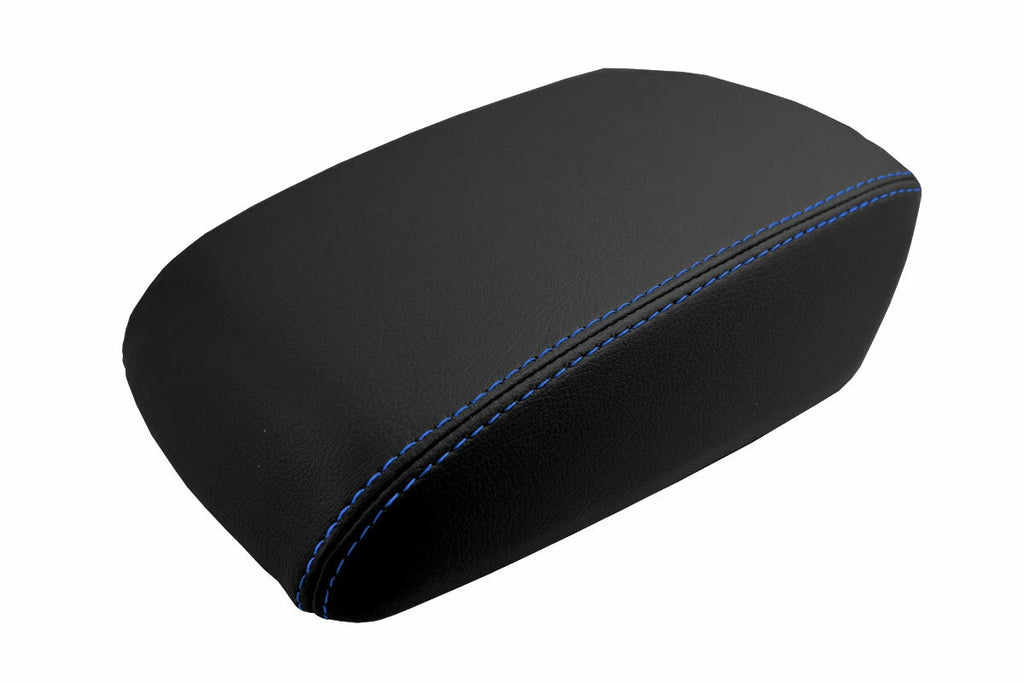 Armrest Cover for Ford Focus (2012–2018) Blue Stitch Leather