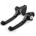 Black Pivot Dirt Clutch Brake Levers for Kawasaki KX250 (2005–2008), KX250F (2005–2012), KX100
