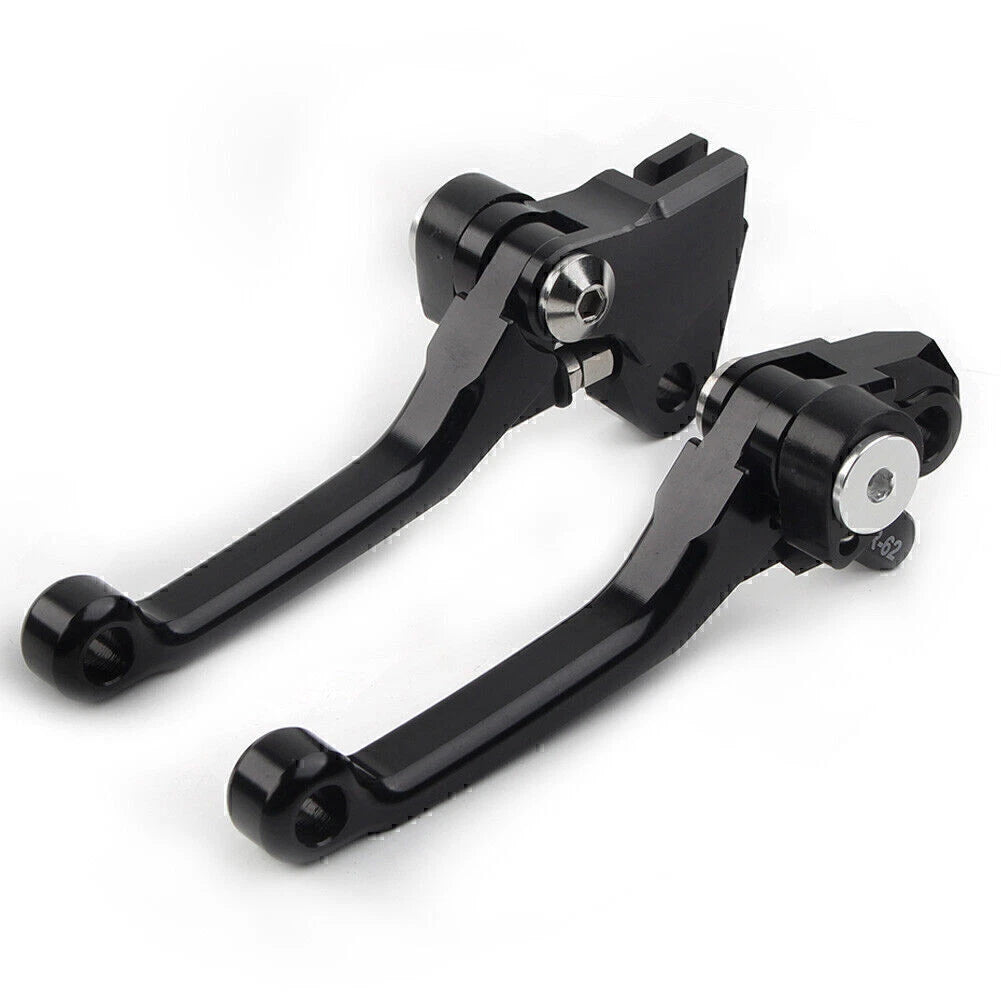 Black Pivot Dirt Clutch Brake Levers for Kawasaki KX250 (2005–2008), KX250F (2005–2012), KX100