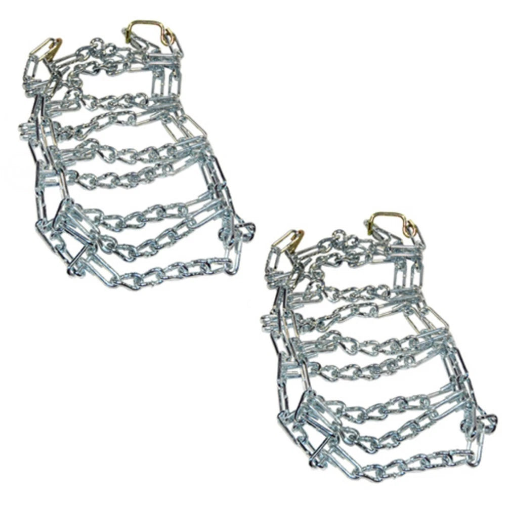 2 Link Tire Chains & Tensioners for John Deere Lawn Mower (Fits 20x10x8)