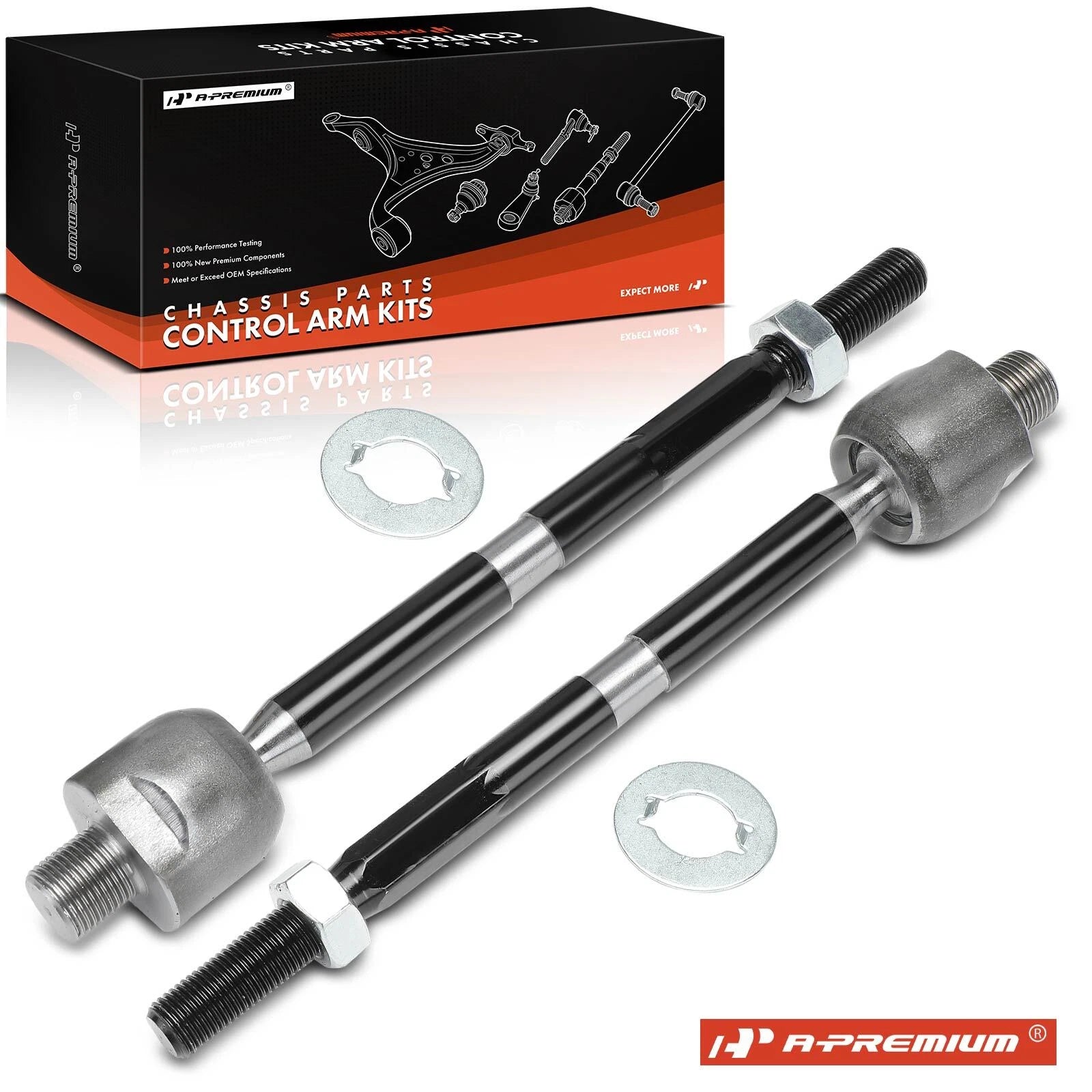 2X Front Inner Tie Rod End for Honda Civic (2017–2021) CR-V (2020–2023)