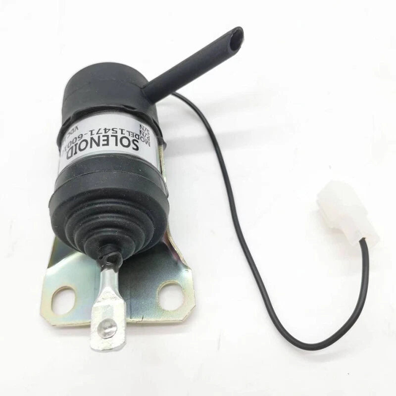 12V Fuel Stop Solenoid 052600-1000 15471-60010 for Kubota KX161-2 (2000–2005)