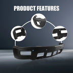 Black Steel Front Bumper for Chevy Silverado 1500 (2014–2015) with Sensor Holes