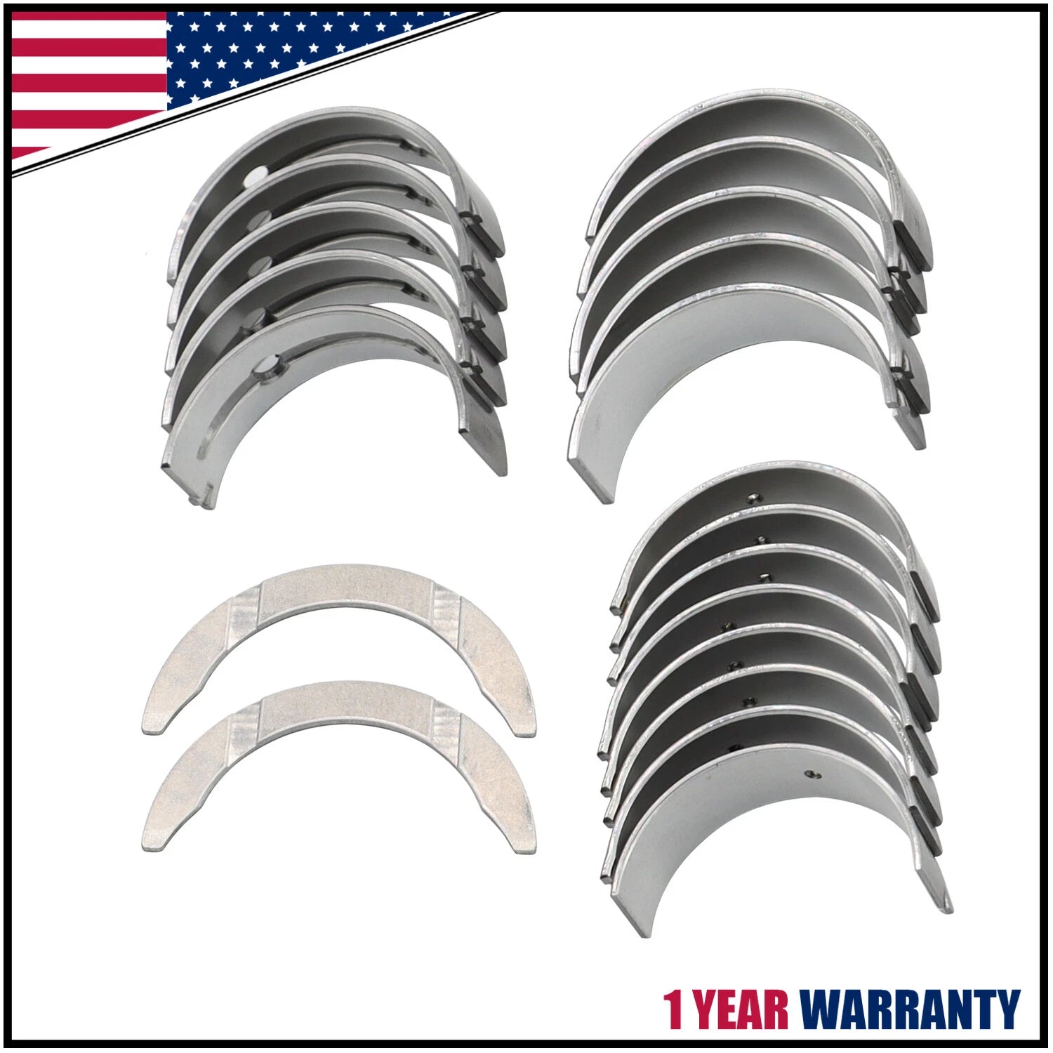 Main & Rod Bearing Kit with Thrust Washer for Kia Optima Sonata (2006–2016)
