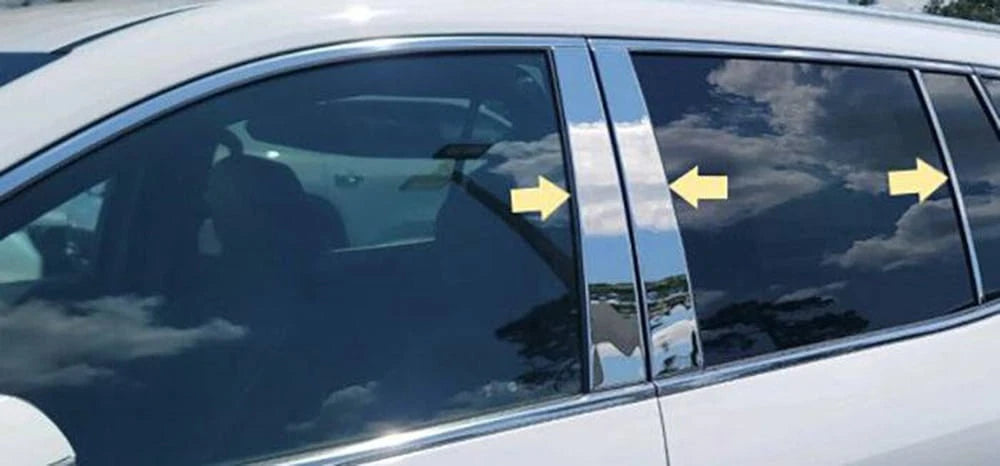 6pc Luxury FX Polished Pillar Post Trim for 2025 Buick Enclave