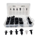 100x Push Retainer Pins for Bumper Door Trim Panel Fasteners - Mixed Size