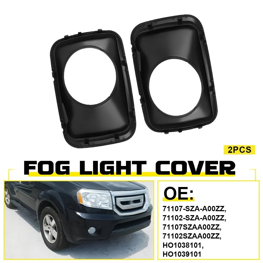 Pair Fog Light Trim Cover for Honda Pilot (2009–2011) LH RH Bezel